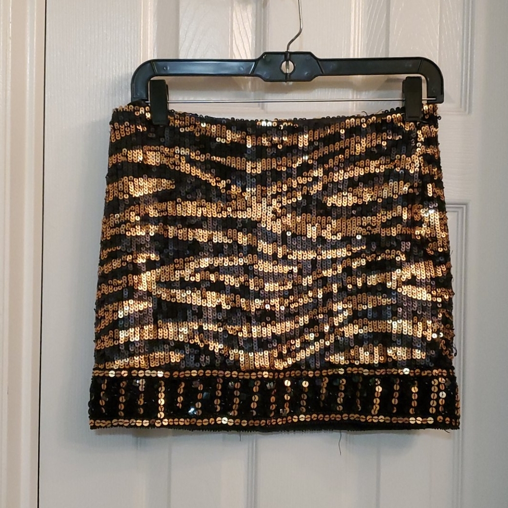 Twelve Layers sequin mini skirt